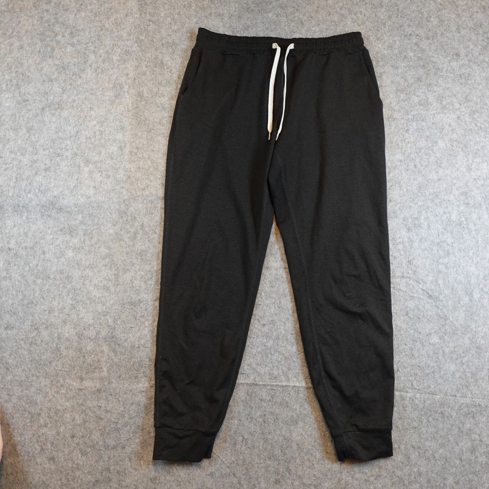 Vuori Pants Womens Small Black Performance Jogger Athleisure Charcoal Knit